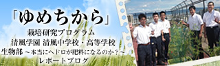 「ゆめちから」栽培研究プログラム　レポートブログ
