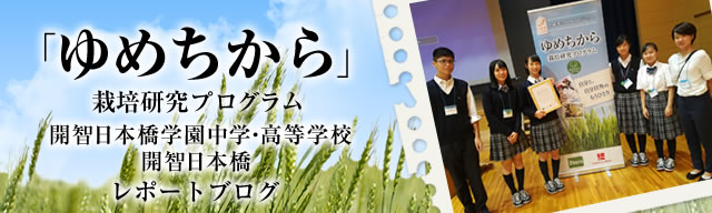 「ゆめちから」栽培研究プログラム　レポートブログ